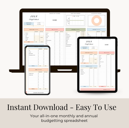 Pretty Organised Budget Spreadsheet