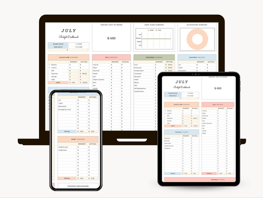 Pretty Organised Budget Spreadsheet